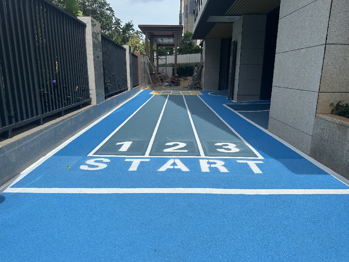 君誼樓住宅項目室外EPDM 塑料地坪漆完工